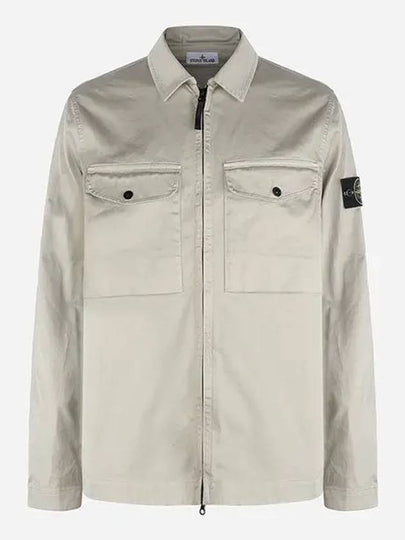 Compass Badge Zipped Jacket Ivory - STONE ISLAND - BALAAN 2