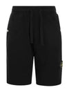 Wappen Patch Old Regular Fit Shorts Black - STONE ISLAND - BALAAN 2