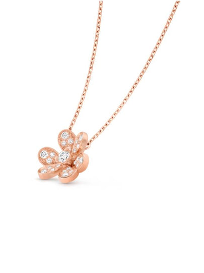 Frivole Small Diamond Necklace Pink Gold - VANCLEEFARPELS - BALAAN 2