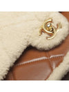 Classic Flap Bag Shearling Lambskin Gold Beige Brown - CHANEL - BALAAN 9