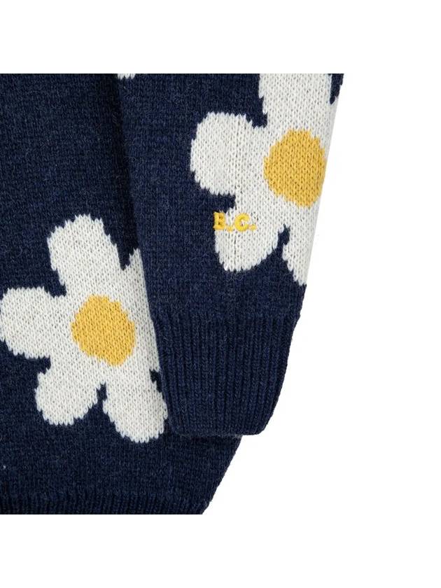 Kids Big Flower Jacquard Over Knit 223AC114 430 - BOBO CHOSES - BALAAN 4