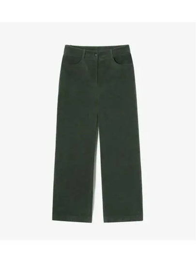 Women's Semi-Wide Corduroy Pants Khaki - LACOSTE - BALAAN 2