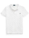 30 points W slim fit cable knit polo shirt white - POLO RALPH LAUREN - BALAAN 1