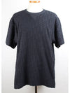 Oblique jacquard terry short sleeve t shirt navy XL - DIOR - BALAAN 1