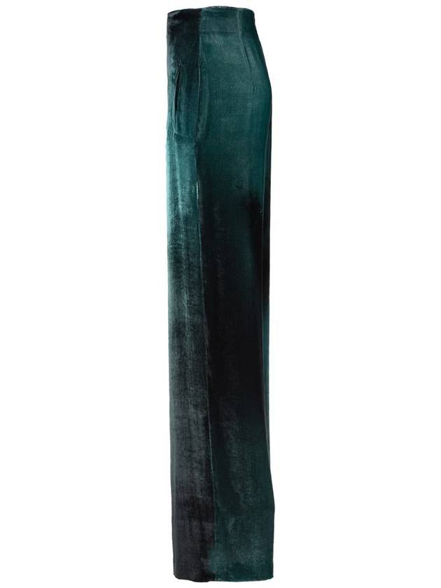 Alberta Ferretti Green Print Velvet Pants - ALBERTA FERRETTI - BALAAN 3