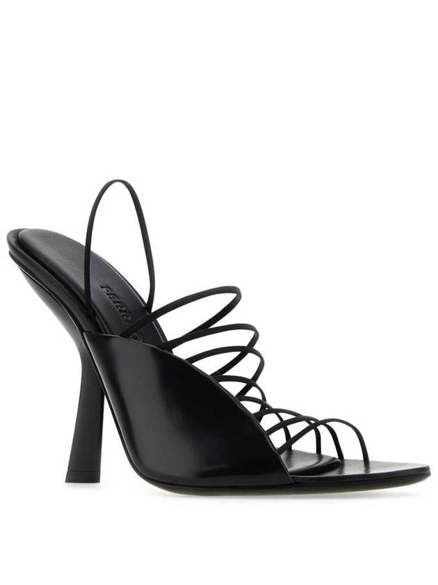 Salvatore Ultrafin Mini Straps Sandals Black - SALVATORE FERRAGAMO - BALAAN 3