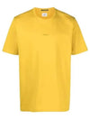 Metropolis Series Mercerized Jersey Logo Print Short Sleeve T-Shirt Yellow - CP COMPANY - BALAAN 2