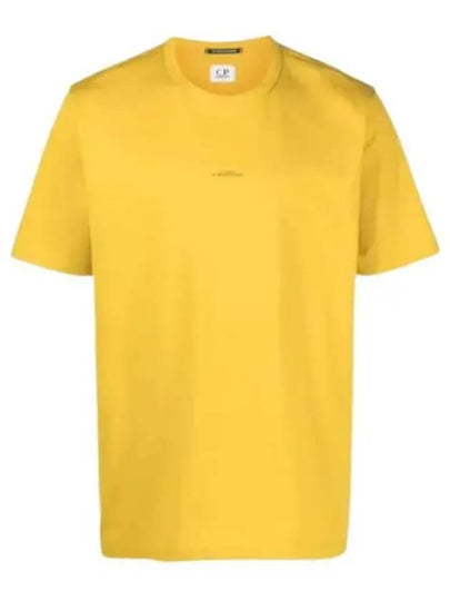 Metropolis Series Mercerized Jersey Logo Print Short Sleeve T-Shirt Yellow - CP COMPANY - BALAAN 2