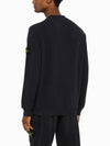 Stretch Cotton Fleece Mock Turtleneck Sweatshirt Navy - STONE ISLAND - BALAAN 3