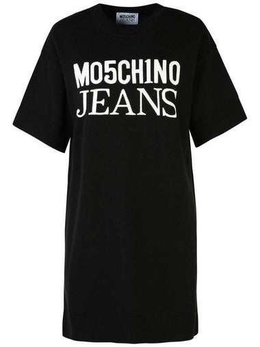 Moschino Jeans Black Cotton Dress - MOSCHINO - BALAAN 1