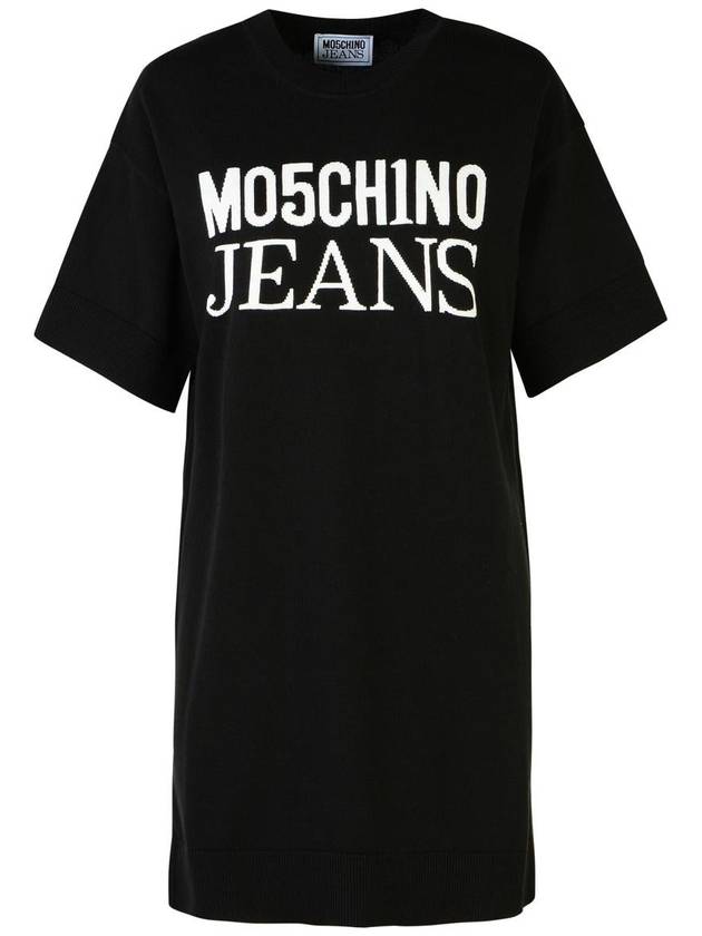 Moschino Jeans Black Cotton Dress - MOSCHINO - BALAAN 1