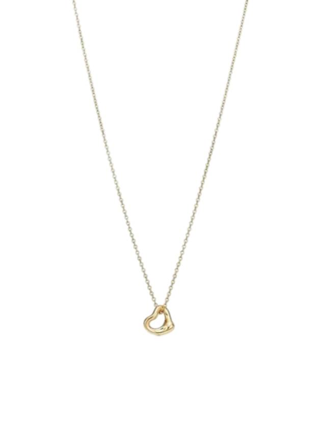 Open Heart Pendant 7MM Necklace Gold - TIFFANY & CO. - BALAAN 1