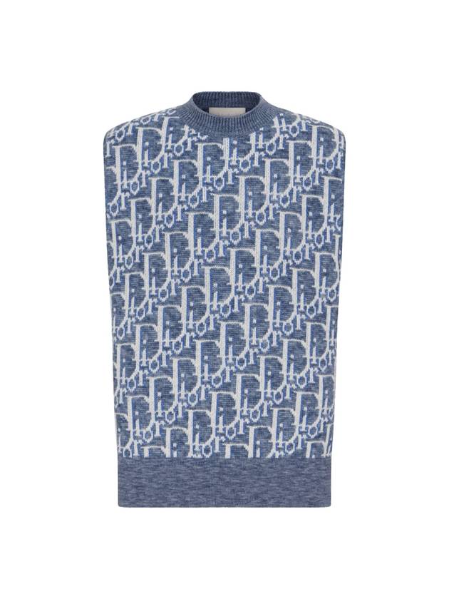 Oblique Wool Vest Blue - DIOR - BALAAN 1