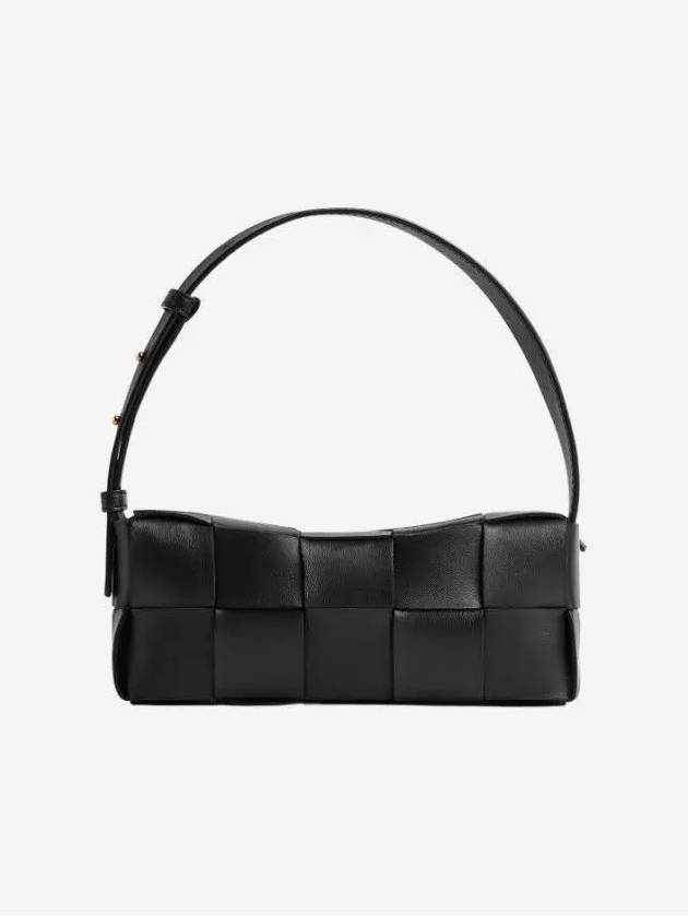 Brick Cassette Intrecciato Small Shoulder Bag Black - BOTTEGA VENETA - BALAAN 5