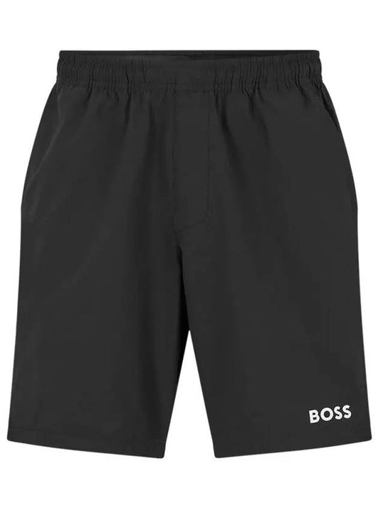 Tennis Stretch Shorts Black - HUGO BOSS - BALAAN 2