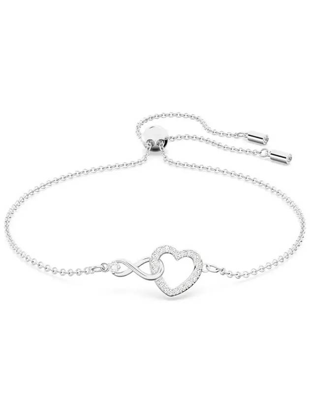 Hyperbola Infinity Heart Bracelet Silver - SWAROVSKI - BALAAN 4