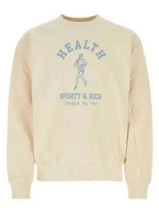 NY Running Club Logo Print Sweatshirt Cream CRAW2348CR - SPORTY & RICH - BALAAN 1