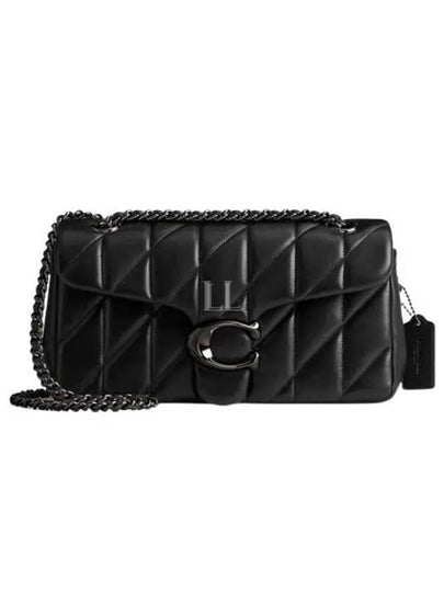 Tabby 26 Logo Plaque Quilted Shoulder Bag Black - COACH - BALAAN 2