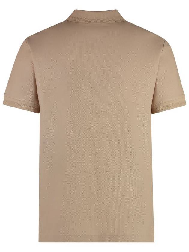 Embroidered Logo Polo Shirt Beige - BURBERRY - BALAAN 3