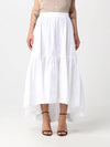 Maxi Frill High Waist A-line Skirt White - PATOU - BALAAN 2