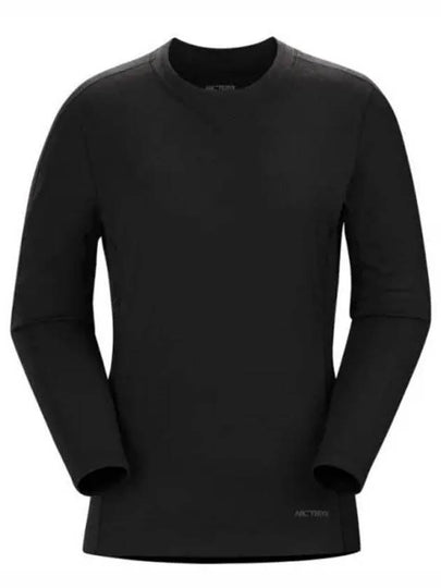 Rho Merino Crew Neck Wool Long Sleeve T-Shirt Black - ARC'TERYX - BALAAN 2