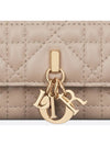 XS Lady Cannage Lambskin Flap Wallet Powder Beige - DIOR - BALAAN 6