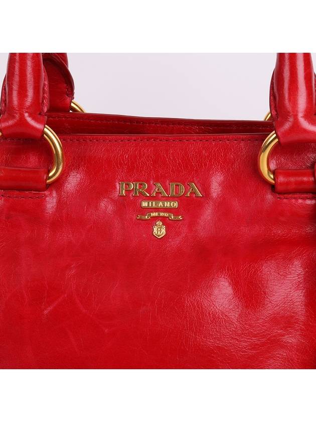 Vitello Shine Vintage Red Shoulder Bag - PRADA - BALAAN 2