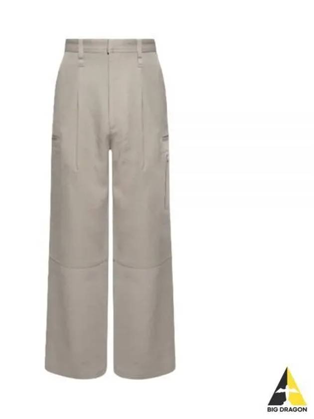 Virgin Wool Wide Pants Dove Grey - AMI - BALAAN 2