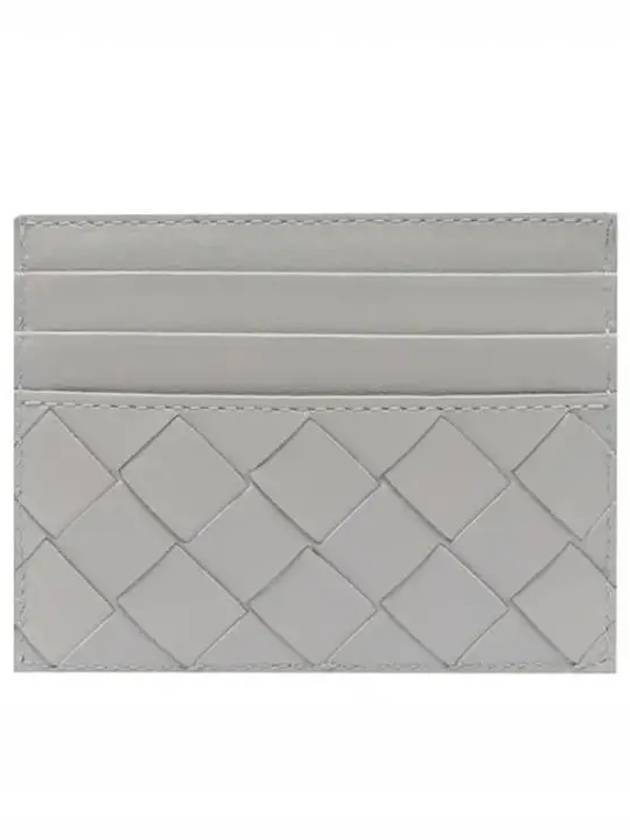 Intrecciato Leather Card Wallet Grey - BOTTEGA VENETA - BALAAN 1