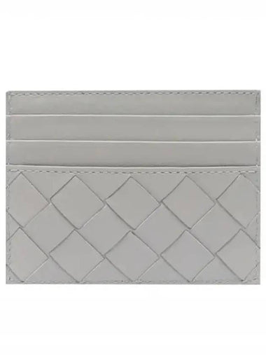 Intrecciato Leather Card Wallet Grey - BOTTEGA VENETA - BALAAN 1