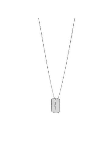 Identity Plate Necklace Silver - ALEXANDER MCQUEEN - BALAAN 1