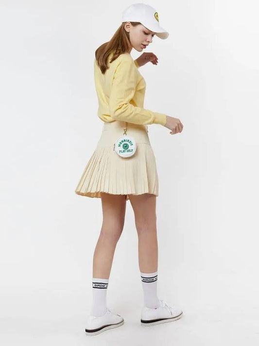 MB WAPPEN PLEATS GOLF SKIRT MB WAPPEN pleated skirt LYELLOW - MONBIRDIE GOLF - BALAAN 1