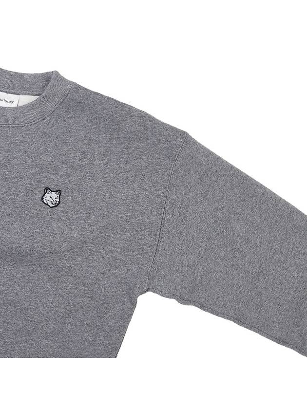 Women's Bold Fox Head Patch Comfort Sweatshirt Medium Grey Melange - MAISON KITSUNE - BALAAN 5