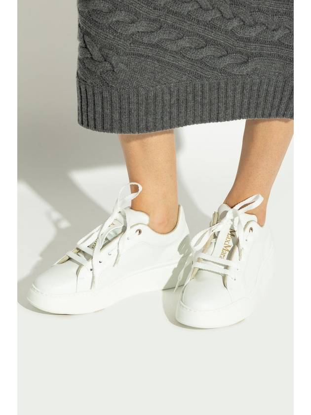 Maxive leather low top sneakers white - MAX MARA - BALAAN 3