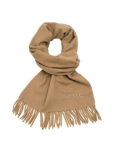 Ambroise Embroidered Muffler Camel - A.P.C. - BALAAN 1