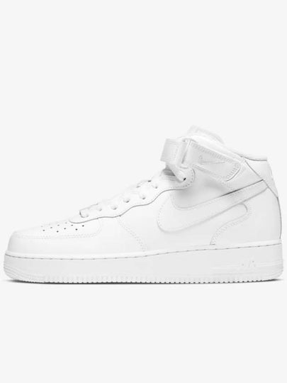 Air Force 1 07 Mid Top Sneakers Triple White - NIKE - BALAAN 2