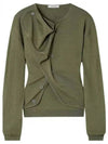 Trompe L'Oeil Cardigan Light Olive - LEMAIRE - BALAAN 2