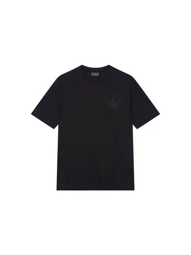 Men s Eagle Logo Crew Neck T Shirt Black - EMPORIO ARMANI - BALAAN 1