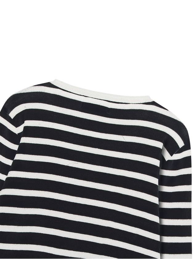 Striped shirring knit Black - THE GREEN LAB - BALAAN 4