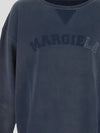 Oversized Fit Logo Sweatshirt Blue - MAISON MARGIELA - BALAAN 4