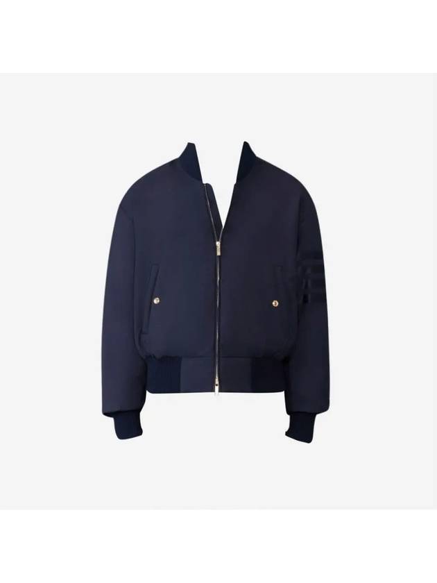 Thom Browne Plain Weave Down Oversized Diagonal Blouson Dark Blue Luxray - ETC - BALAAN 3