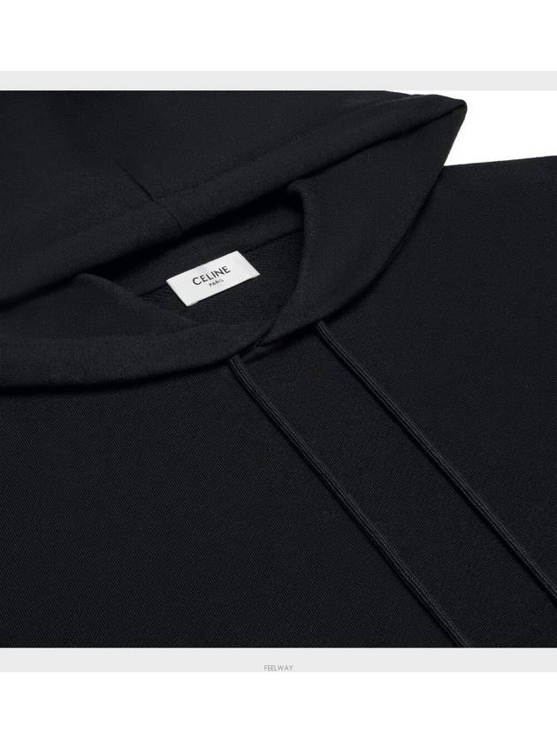 Triomphe Loose Cotton Cashmere Hoodie Black - CELINE - BALAAN 4