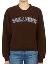 Sherpa Fleece Crew Neck Sweatshirt Brown - SPORTY & RICH - BALAAN 4