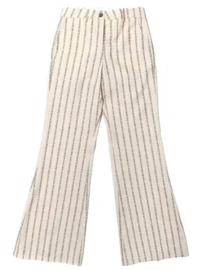 Women's Jacquard Motif Cotton Wide Pants Cream - GOLDEN GOOSE - BALAAN 2