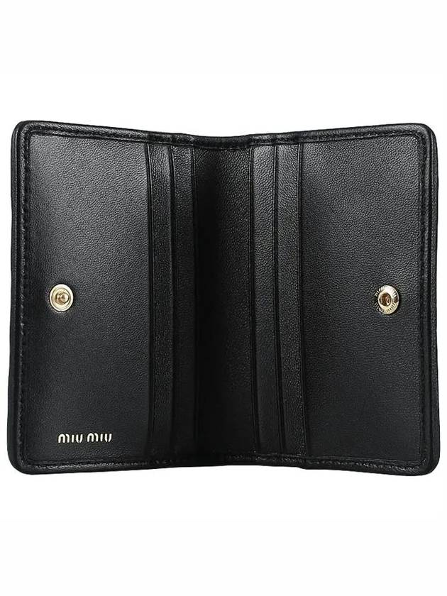 Matelasse Nappa Leather Card Wallet Black - MIU MIU - BALAAN 4