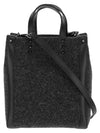 Rockstud VLTN Logo Tote Bag Black - VALENTINO - BALAAN 4