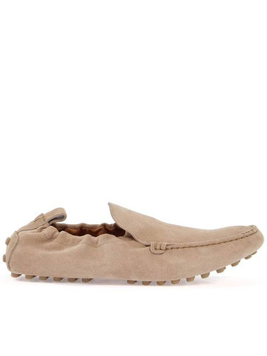 gathered leather slippers in cord color - TOD'S - BALAAN 1