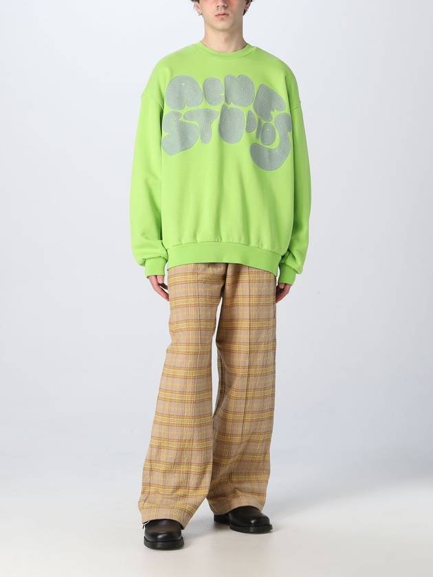 Bubble Logo Crew Neck Sweatshirt Green - ACNE STUDIOS - BALAAN 3