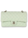 Classic Medium Mint Champagne Gold A01112 - CHANEL - BALAAN 1