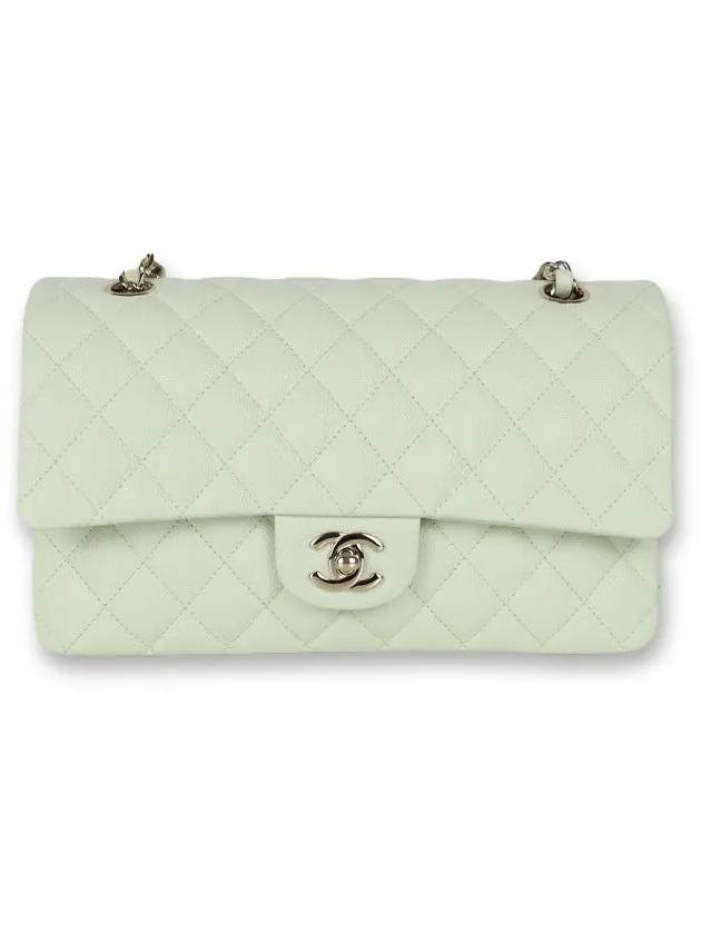 Classic Medium Mint Champagne Gold A01112 - CHANEL - BALAAN 1